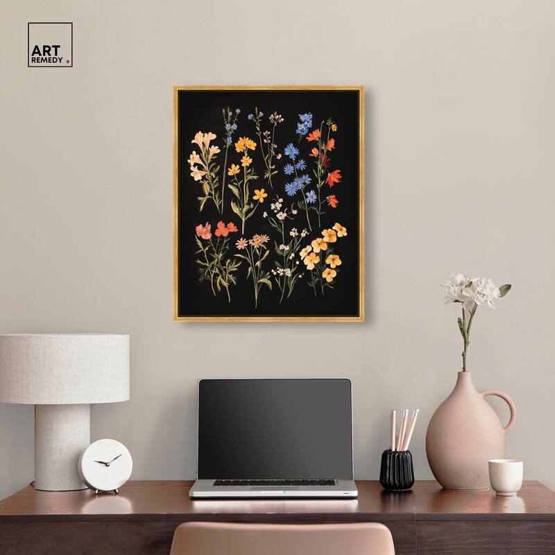 Darkling Daisies II Canvas by Art Remedy