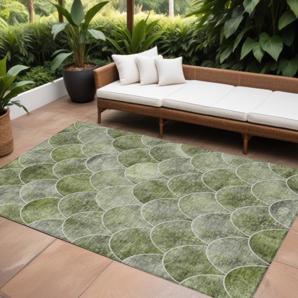 HomeRoots Abstract Transitional Rectangle Outdoor Rug