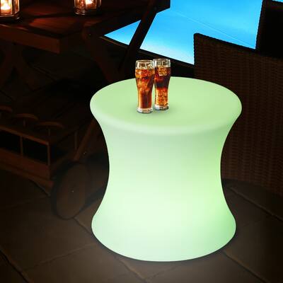Outsunny 16" Led Stool Chair 16 RGB Color Changing Outdoor LED Light Mood Lamp with Remote Control