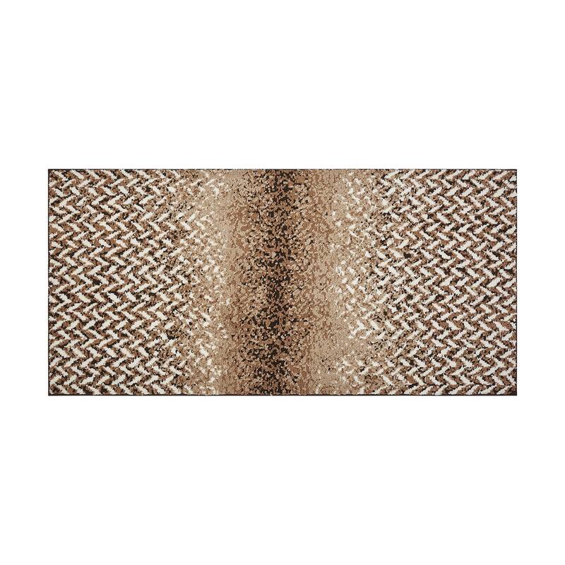 Better Trends 100% Micro Polyester Knitted Bathroom Rugs - Casablanca Collection with Chevron Pattern, Machine Washable Bath Mat