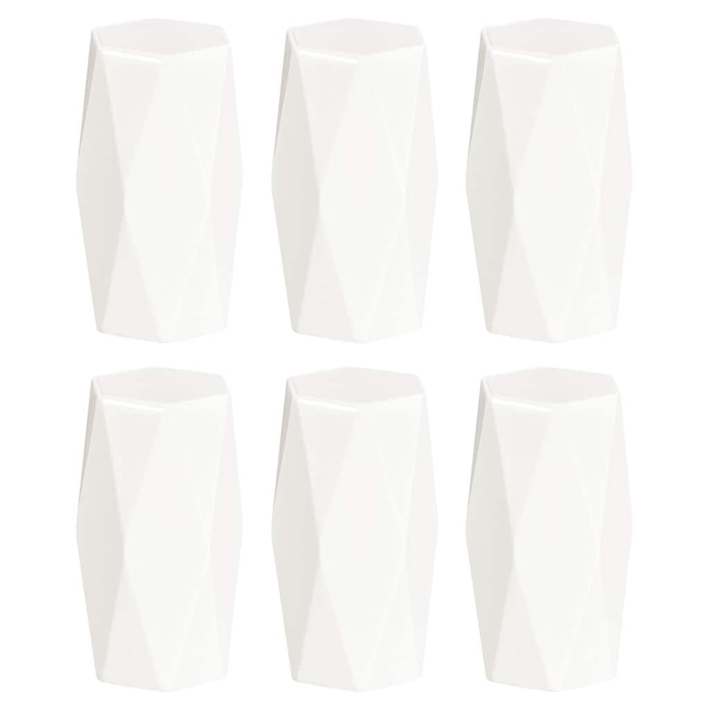 6Pcs Plastic Curtain Rod Finials Drapery Rail Head Fit Dia. 26-28mm