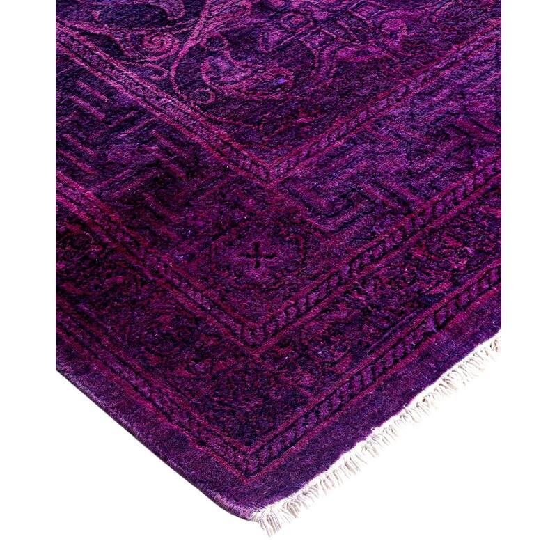 Contemporary Overdyed Wool Hand Knotted Runner - 2' 6" x 12' 5"