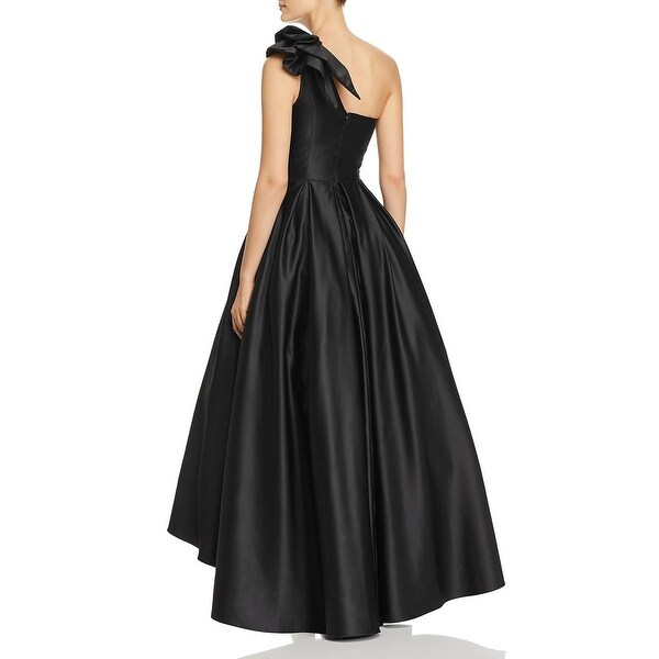 avery g satin ball gown