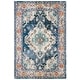 preview thumbnail 46 of 164, SAFAVIEH Monaco Lillie Boho Medallion Distressed Area Rug 4' x 5'7" - Navy/Light Blue