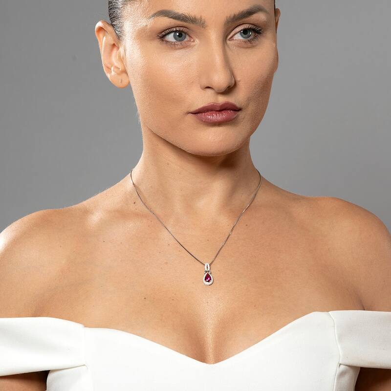 1.5 ct Ruby Pendant in Sterling Silver