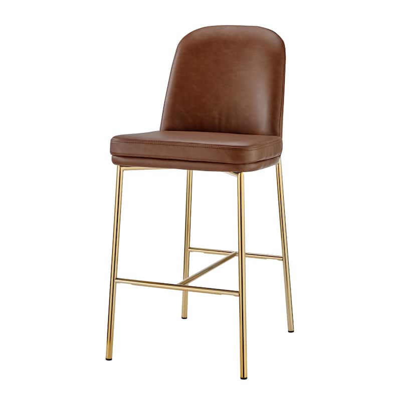 NPD Furniture Keisha Counter Stool (Set of 2) - Vintage Cognac