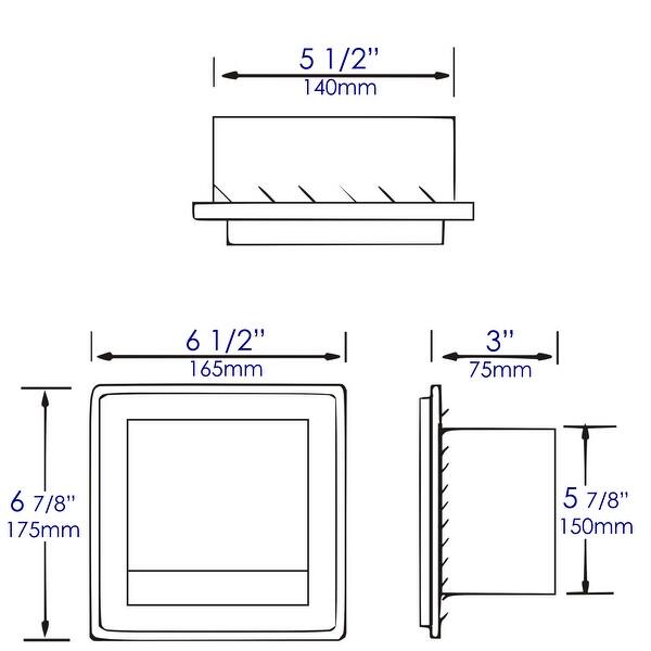 ABTPC77BLA Black Matte Stainless Steel Recessed Toilet Paper Holder