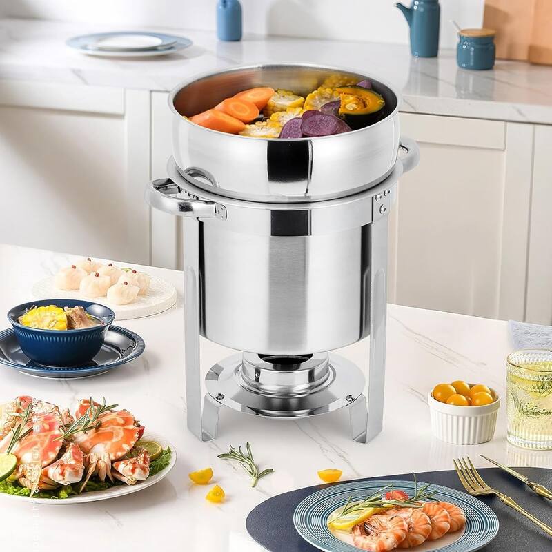 11QT Commercial Soup Warmer Set, Soup Chafer with Pots for Buffets, Events