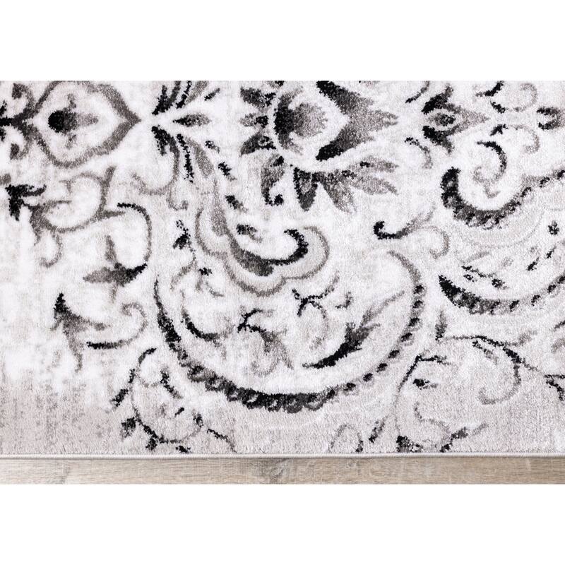 Perry Collection - Venetian Silver Damask Rug