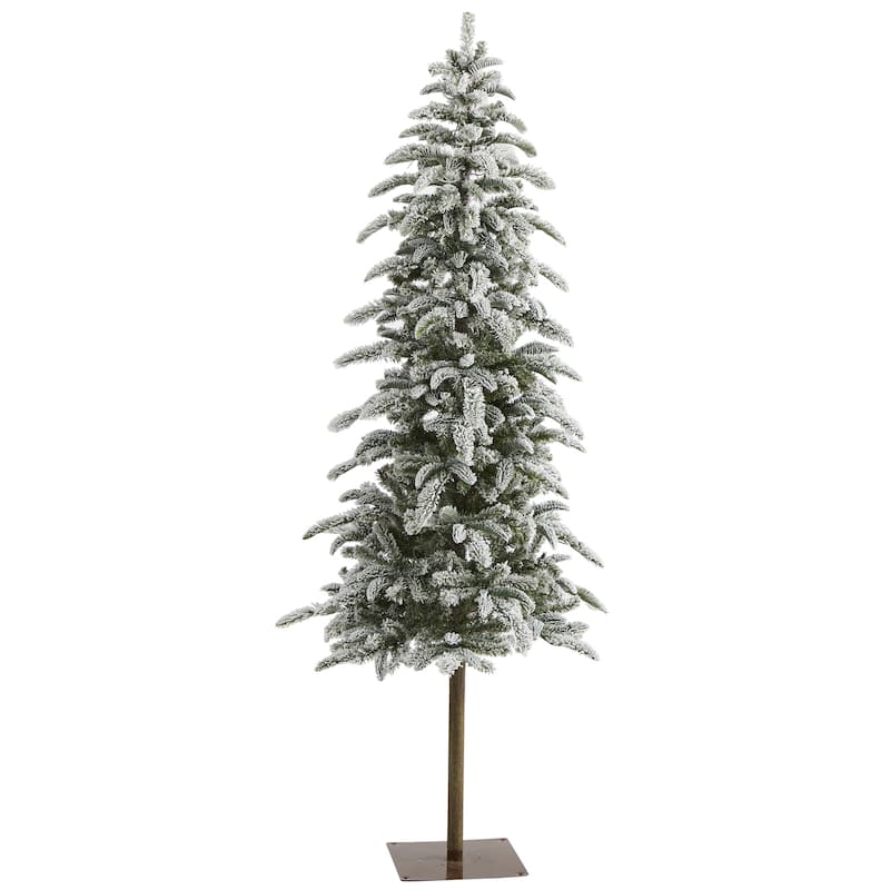 6.5Ft Pre-Lit Christmas Tree - Alpine Artificial Tree with Warm White Lights & Bendable Branches - Holiday Decor - 72