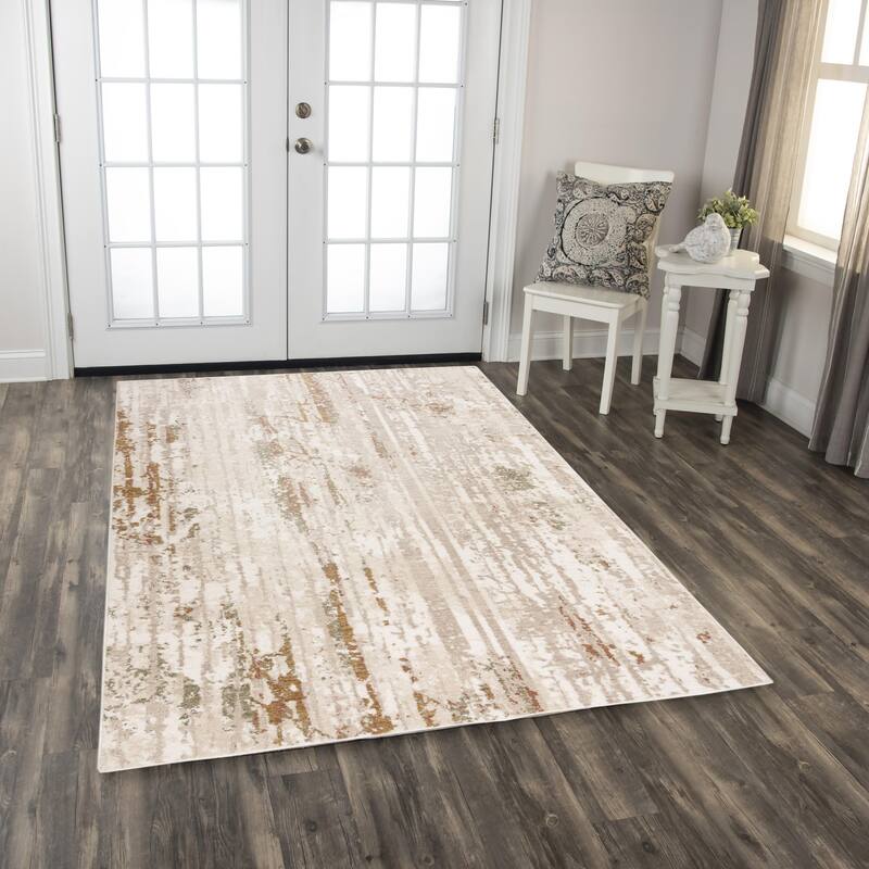 Alora Decor Sage Contemporary/Modern Rust Wool Area Rug