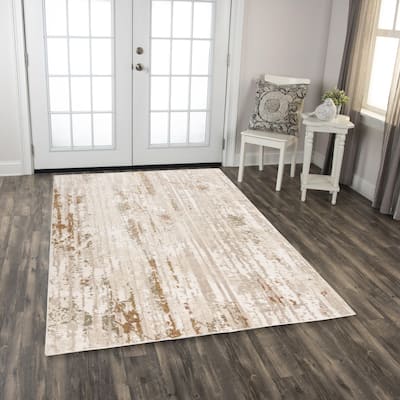 Alora Decor Sage Contemporary/Modern Rust Wool Area Rug