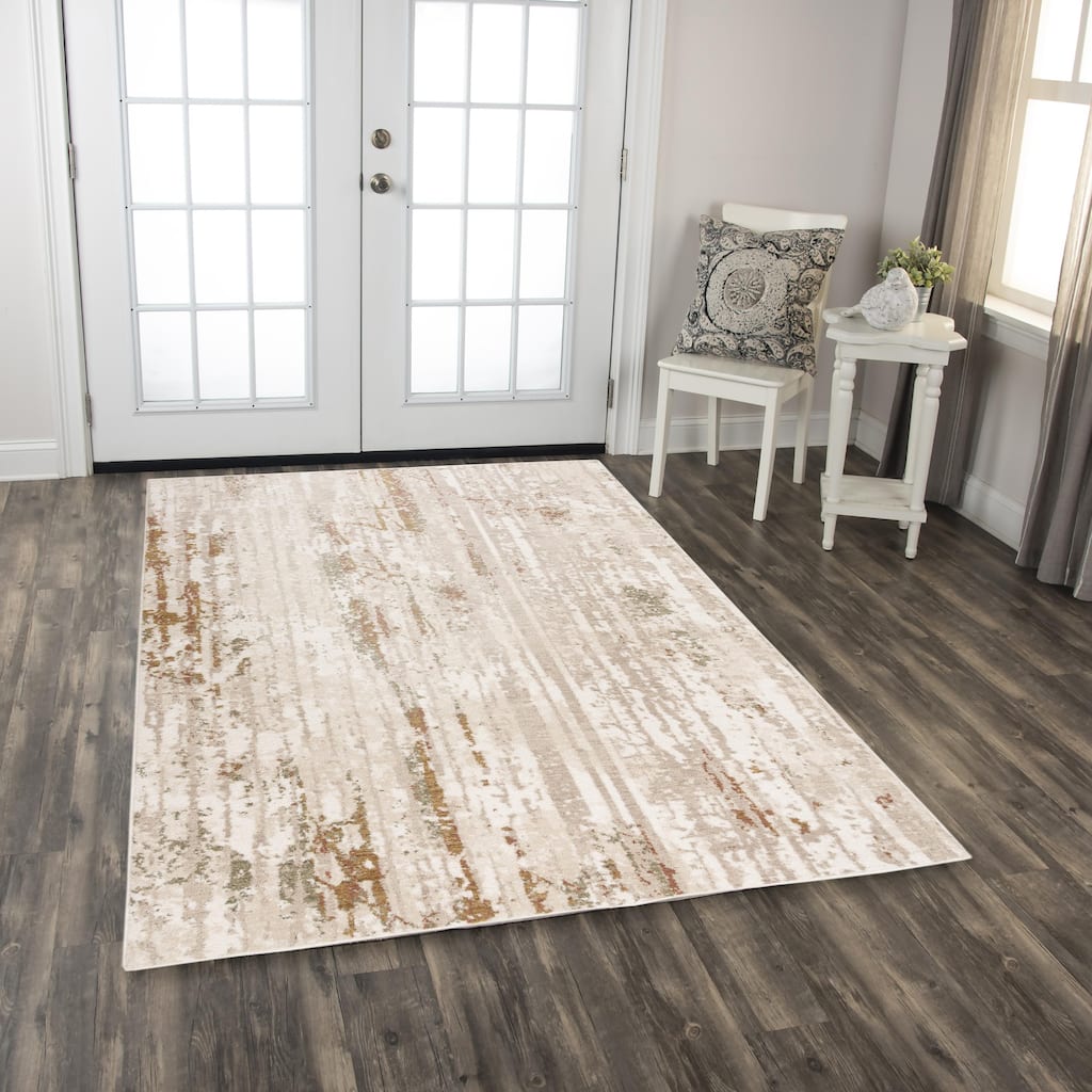 Alora Decor Sage Contemporary/Modern Rust Wool Area Rug