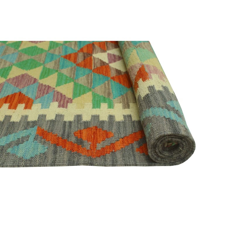 Sangat Flatweave Elyssa Red/Ivory Runner - 2'9" x 8'5"