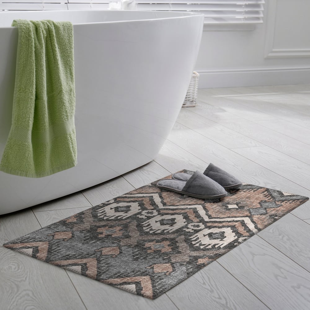 Indoor/ Outdoor Addison Yuma Southwest Ikat Washable Area Rug