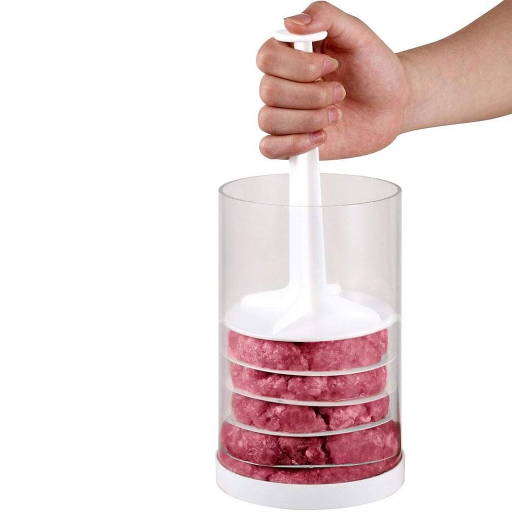 Evelots Hamburger Press-Perfect Size Burgers Every Time-Freeze-Set/8  Dividers