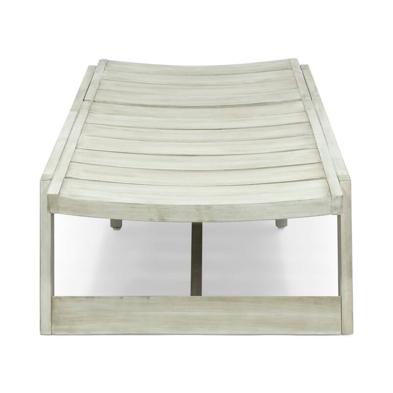 Roomfitters Outdoor Acacia Wood Chaise Lounge Chairs, Adjustable Recline, Patio Poolside Loungers
