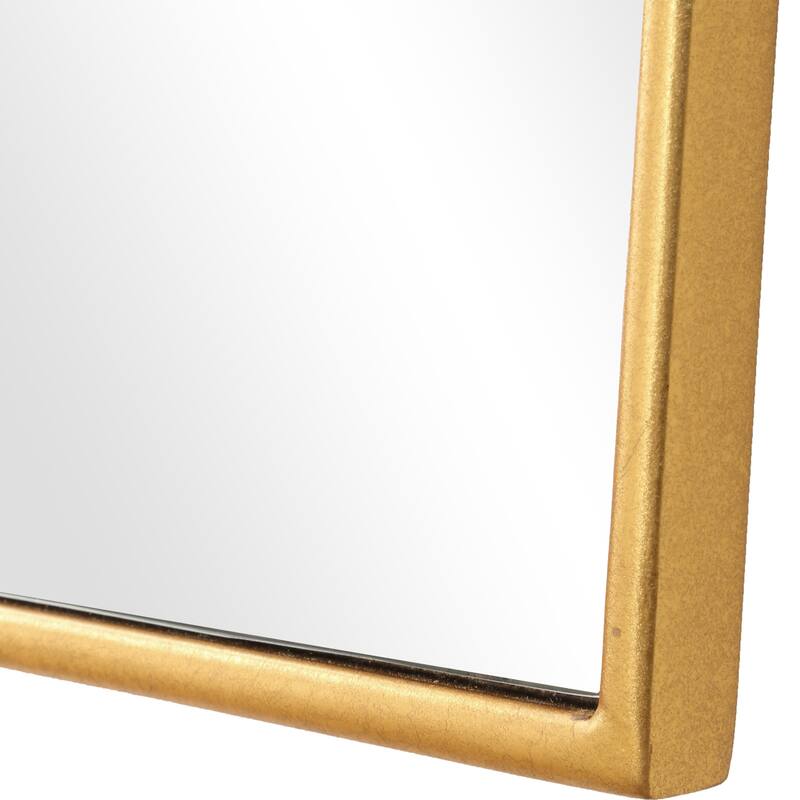 Feminine Silhouette Rectangular Framed Wall Mirror - 40" - Antique Gold Leaf Finish