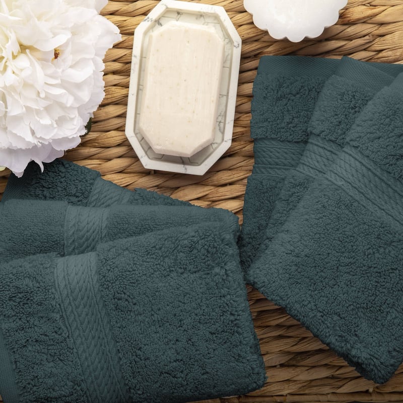 Superior Egyptian Cotton Pile Heavyweight Face Towel Set of 6