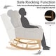 preview thumbnail 87 of 171, HOMYKA 28" Wide Rocking Chair for Nursery with Solid Wood Leg