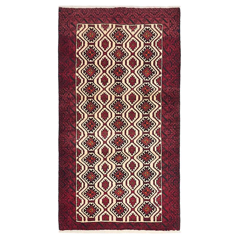 ECARPETGALLERY Hand-knotted Teimani Cream Wool Rug - 3'3 x 5'11