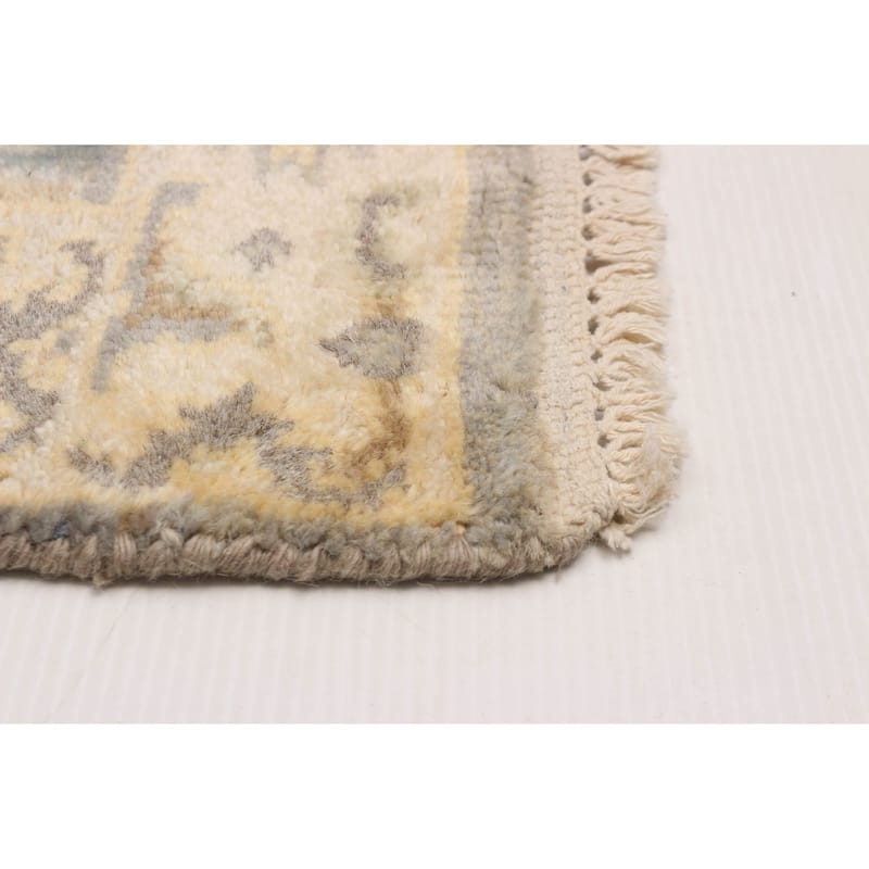 ECARPETGALLERY Hand-knotted Royal Oushak Grey Wool Rug - 2'7 x 19'4