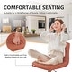preview thumbnail 16 of 19, 17" x 19" Modern Upholstered Adjustable Height Swivel Bar Stools （Set of 2）