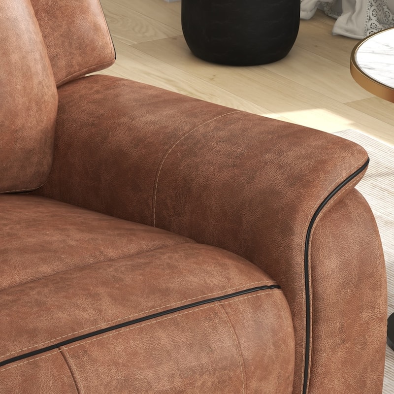 Manual reclining chair with soft and comfortable cushions