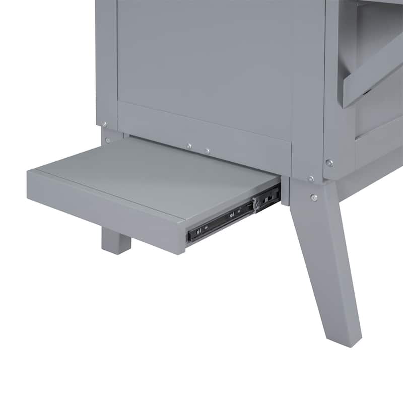 Merax Queen/Full Murphy Bed with USB Port and removable Shelves