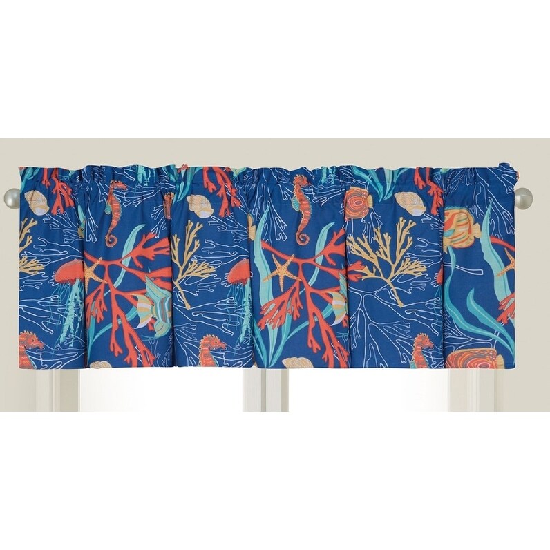 Shop Bimini Island Tropical Fish Swimming In Coral Window Valance