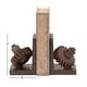 preview thumbnail 10 of 8, Brown Polystone Industrial Gear Bookends (Set of 2) - S/2 7"H, 5"W