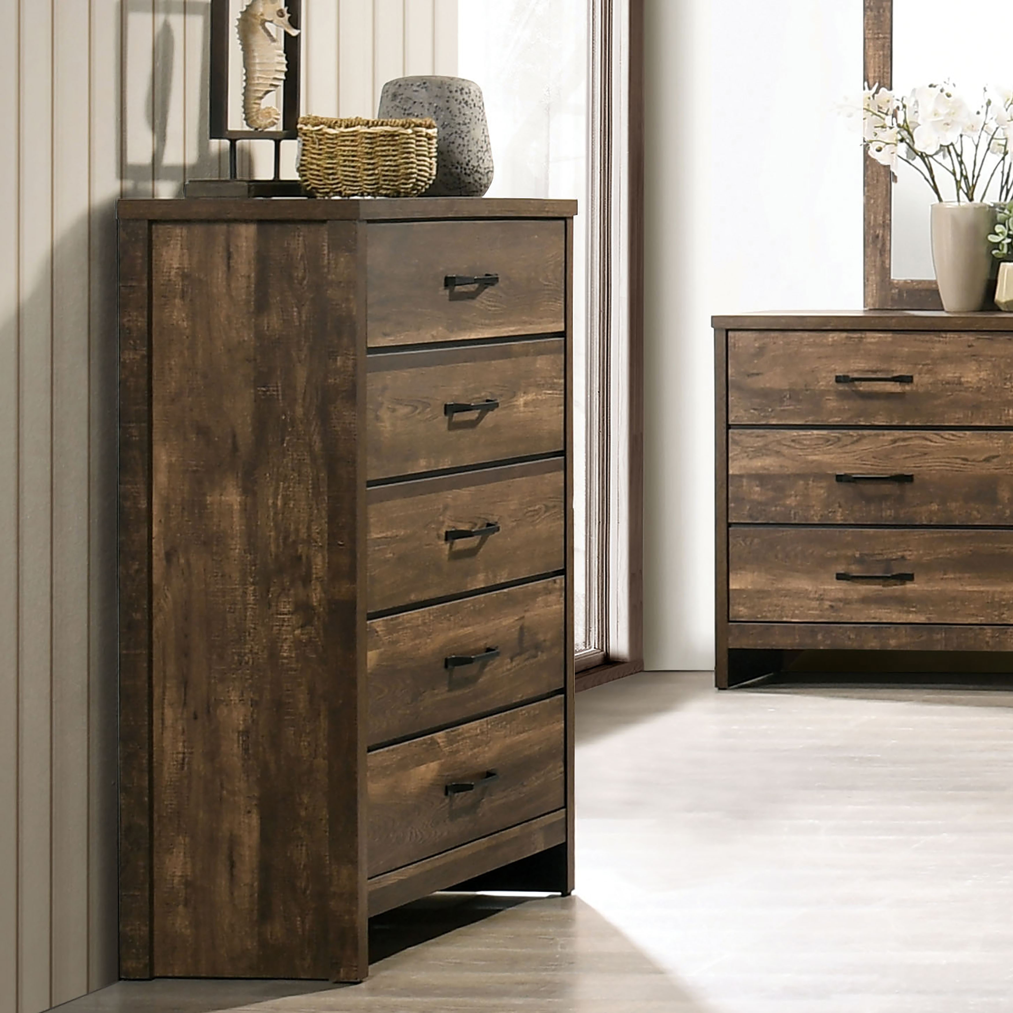Walnut shop dresser tall