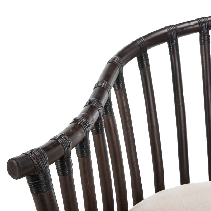 SAFAVIEH Besmira Black/ White Cushion Arm Chair - 24" x 23" x 31.5" - 24"Wx23"Dx32"H