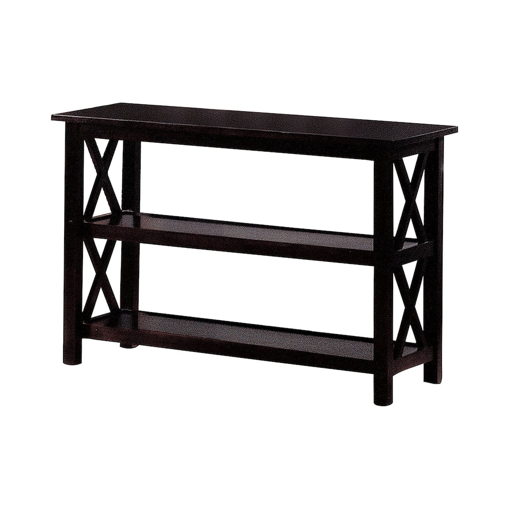 Sofa Table with 2-shelf in Dark Merlot