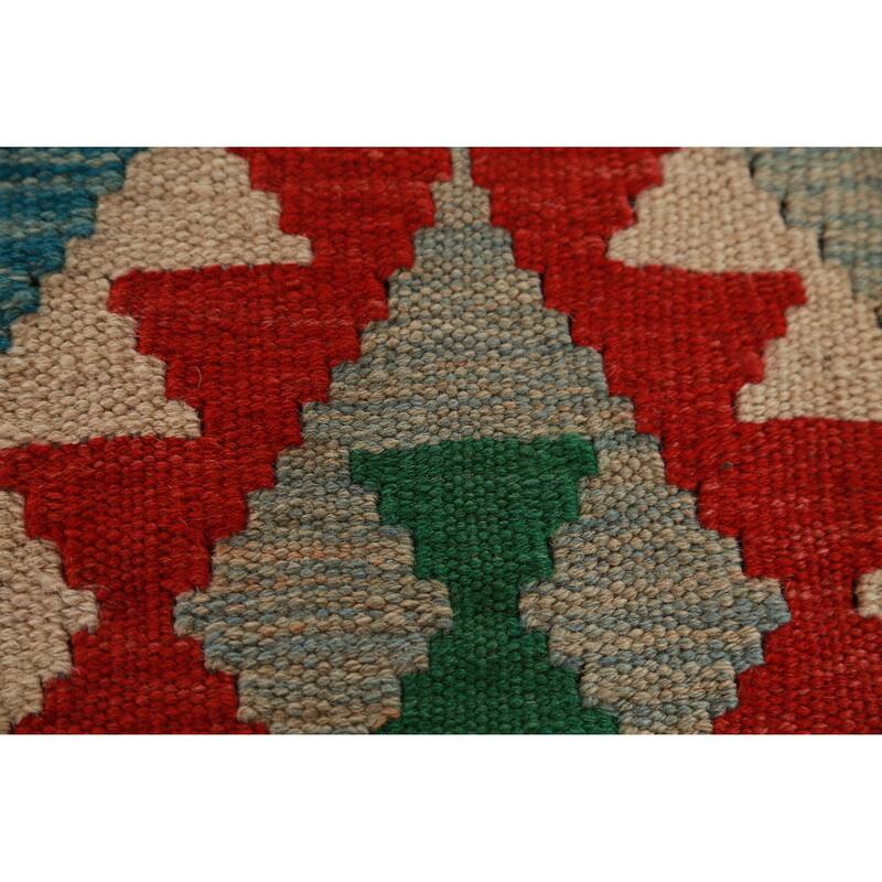 Kilim Oriental Runner Rug Hand-Woven Hallway Multi Wool Carpet - 2'8" x 12'9"