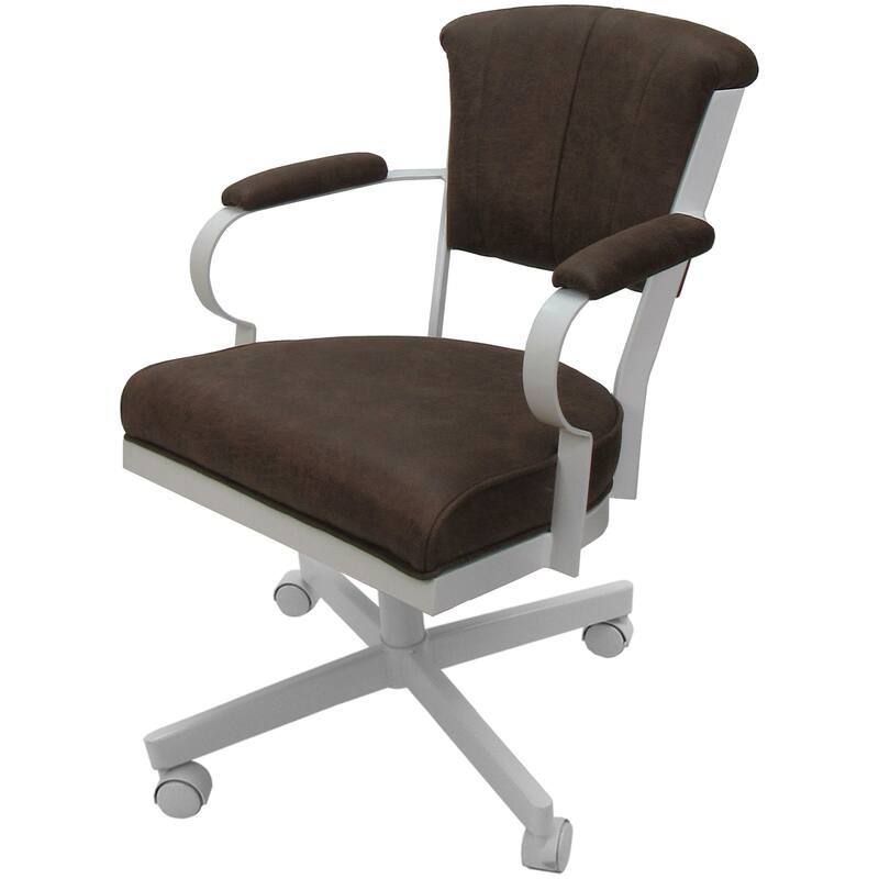 Miami Swivel Metal Caster Chair on Reading Base - 18" High Seat - Outlier Ash - White