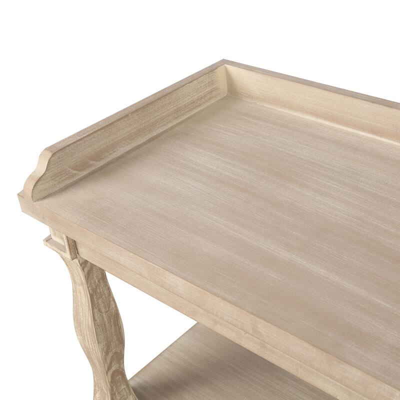 Console Table with three-Tier Open Storage Spaces
