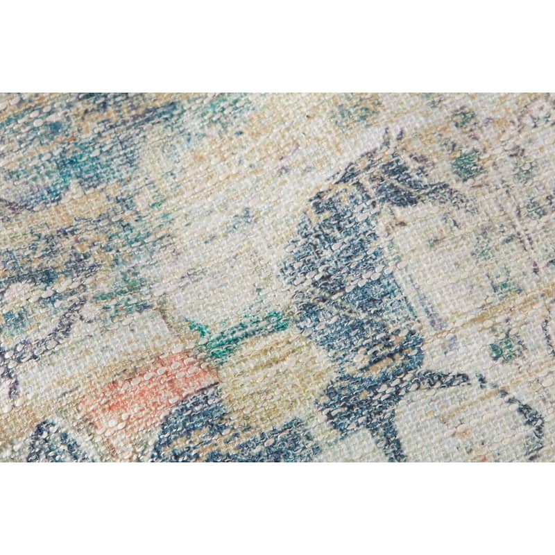 Alexander Home Abstract Oriental Woven Pouf