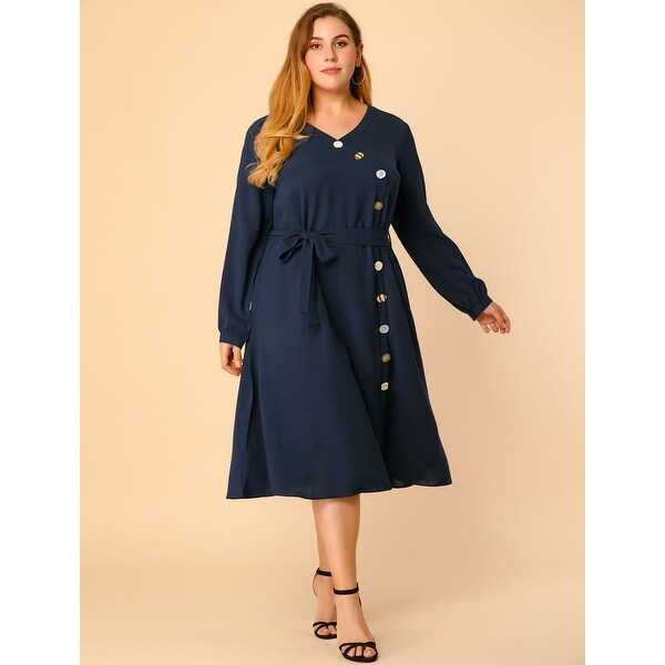 blue wrap dress plus size