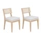 preview thumbnail 4 of 19, Monroe Rubberwood Cane Back Solid Wood Side Chair by East at Main (Set of 2)