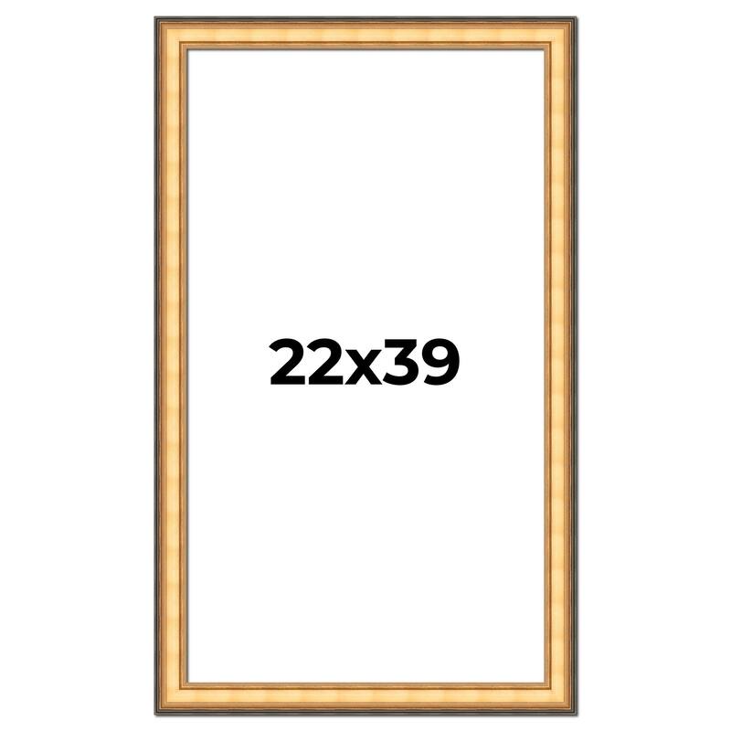 22x39 Frame Gold Plein Aire Solid Wood Picture Frame Width 2 Inches |