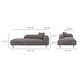 preview thumbnail 8 of 13, Aurelle Home Modern Upholstered Chaise Lounge