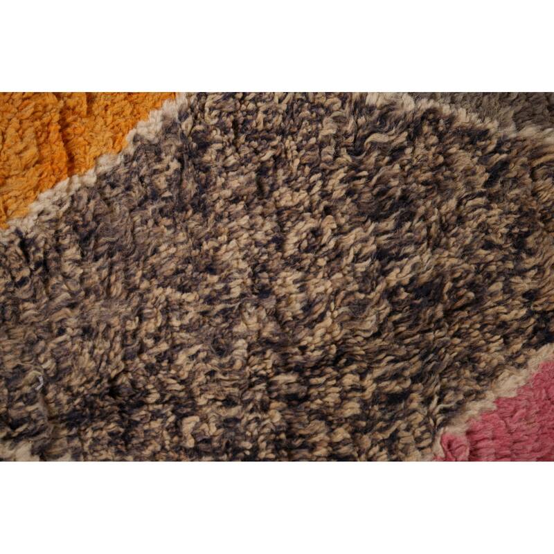 Colorful Trellis Moroccan Area Rug Handmade Wool Carpet - 6'0" x 9'3"
