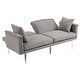 preview thumbnail 113 of 115, Velvet Loveseat Sofa Bed with 2 Pillows, Mid Century 2-Seat Couches Convertible Sofa Bed for Living Room, Bedroom,Office
