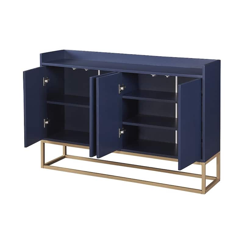 47.2” Modern 4 Door Buffet with Metal Base