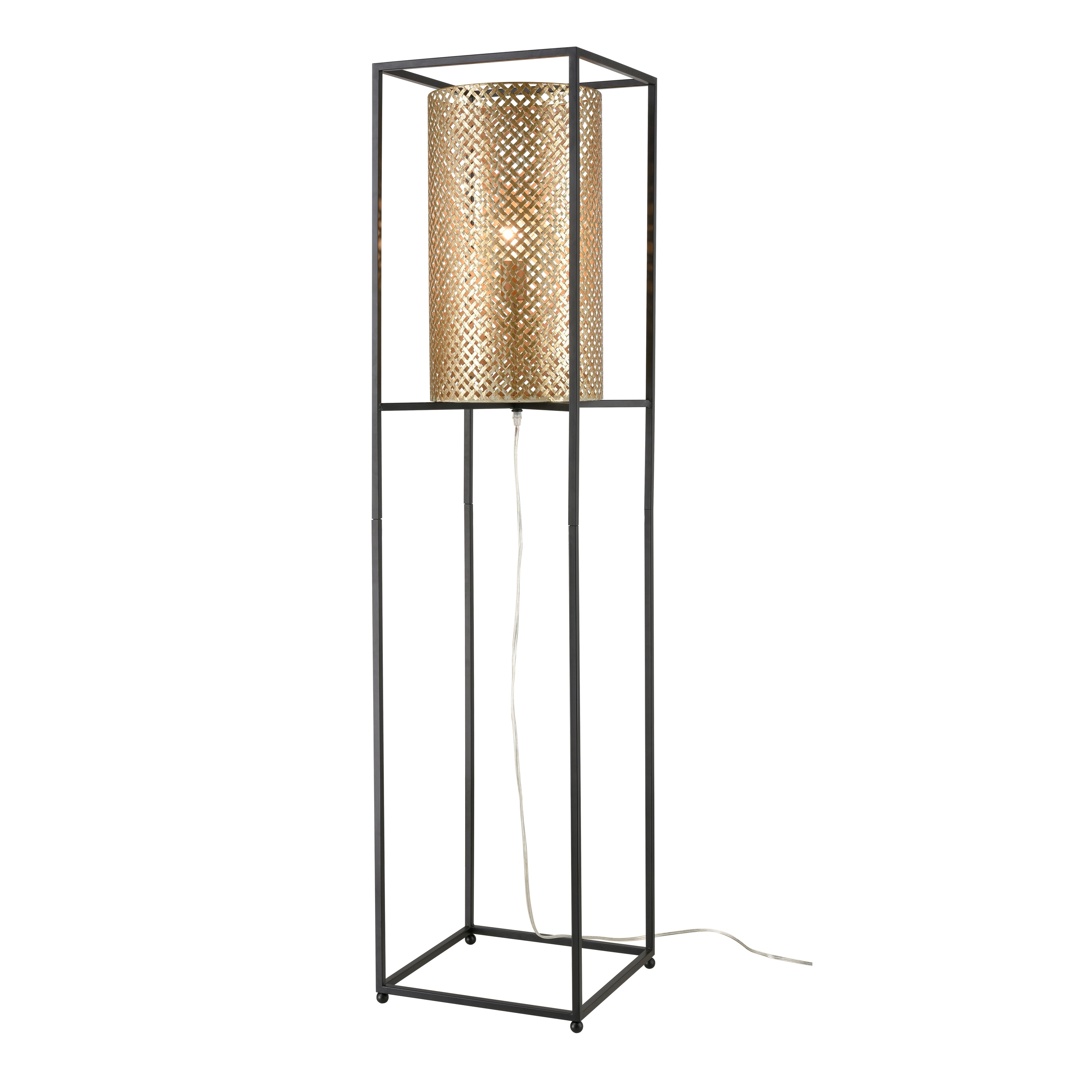 Gavia 60'' High 1-Light Floor Lamp - Antique Gold - 60 inch H