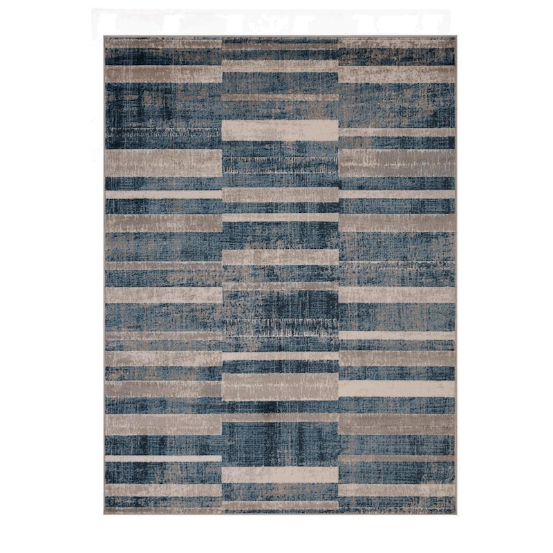 Modern Farmhouse Wide Striped Indoor Runner or Area Rug by Superior