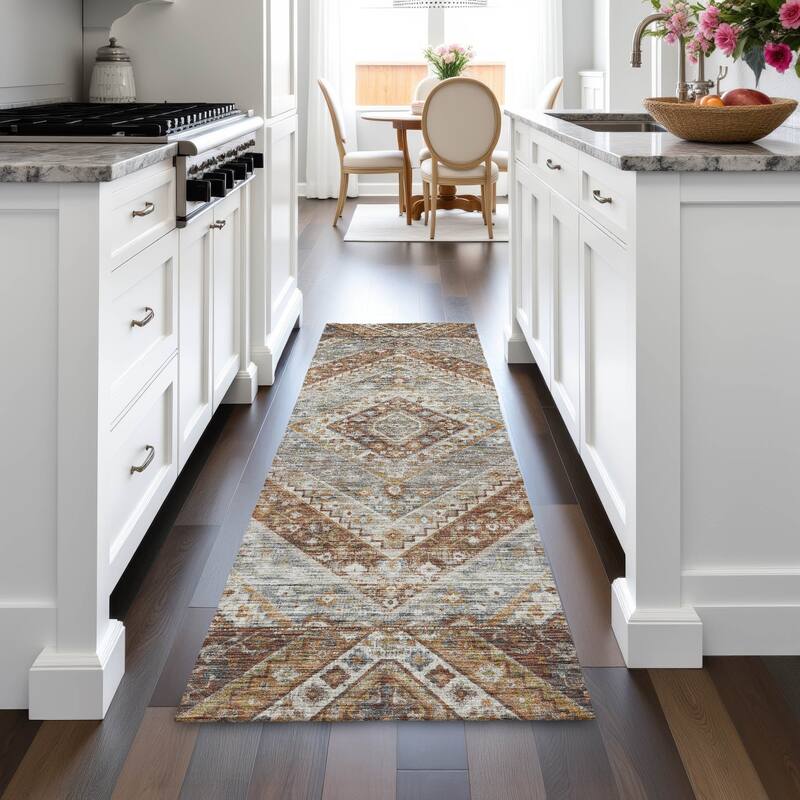 Machine Washable Indoor/Outdoor Traditional Ali Chantille Rug