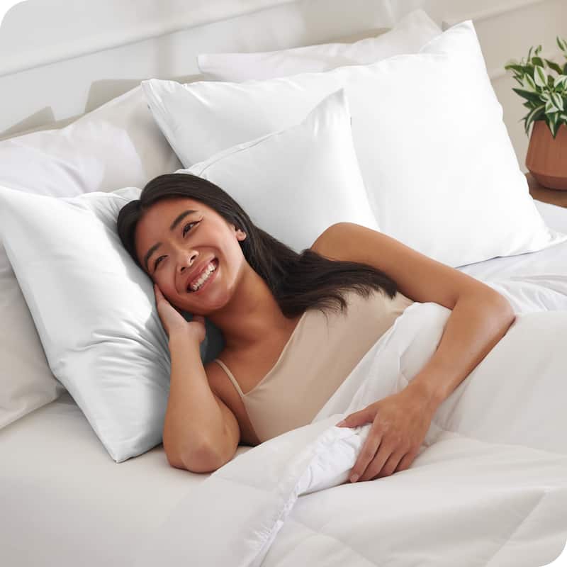 Bare Home Poly Satin Pillowcase Set for Hair and Skin (Set of 2)
