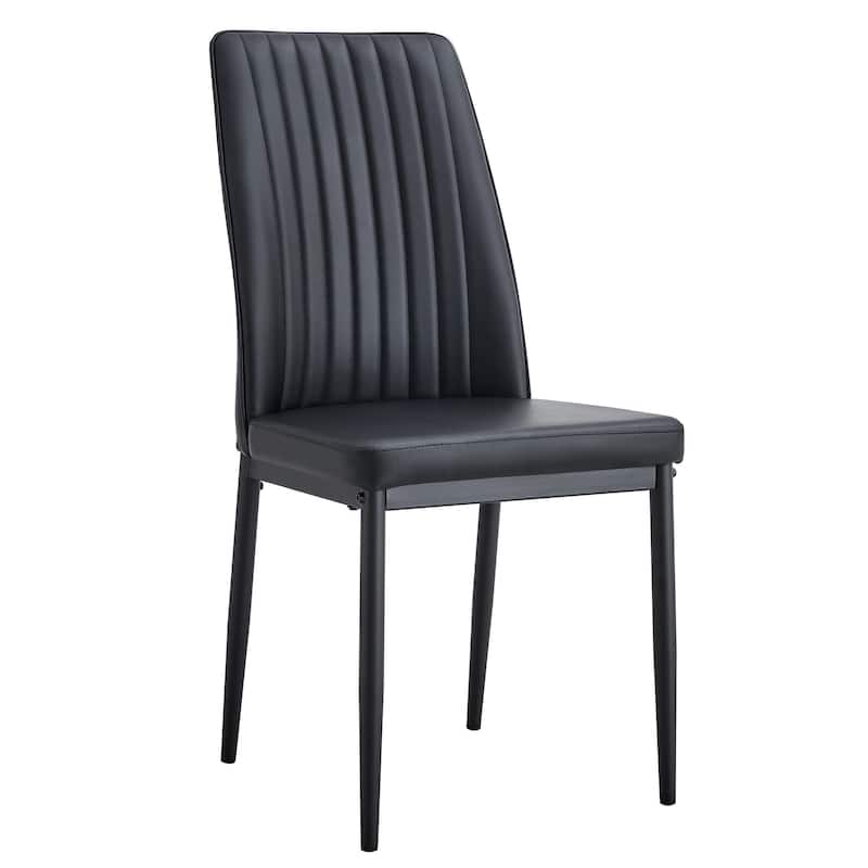 Faux Leather Dining Chairs Set of 6, Side Dining Room/Kitchen Chairs